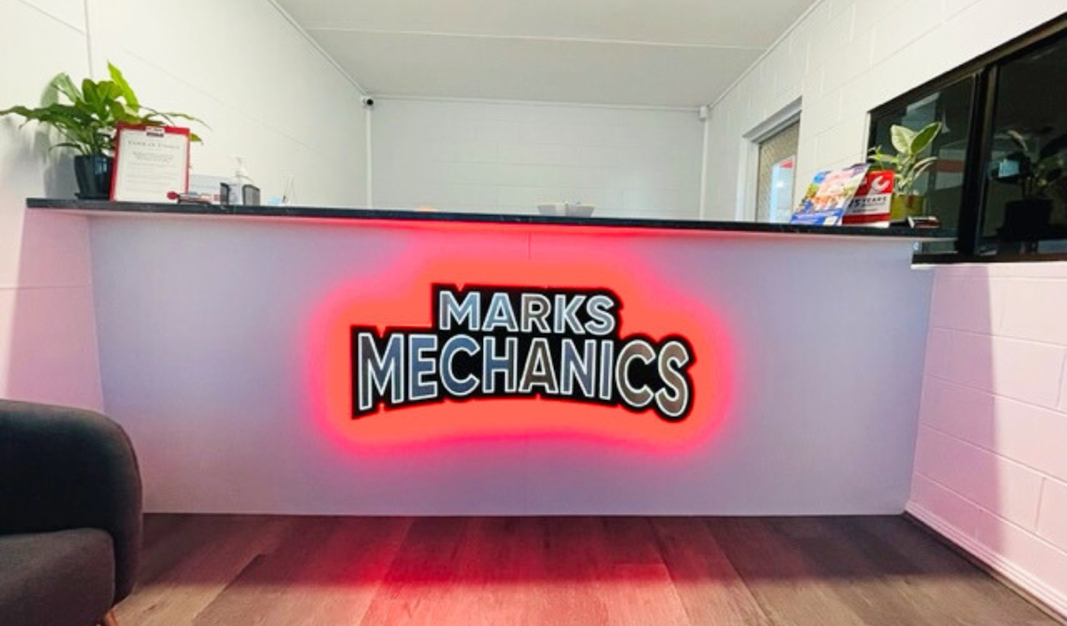 A welcoming reception area at Marks Mechanics